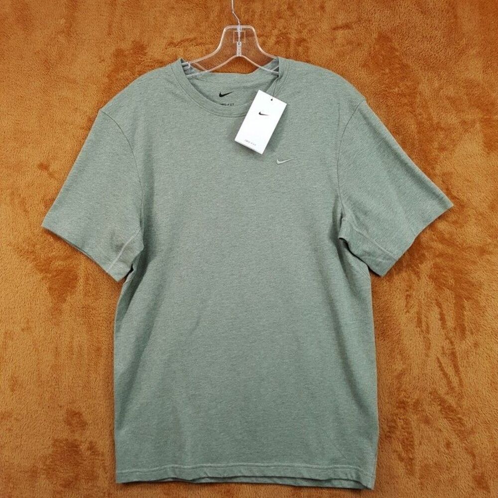 NIKE Shirt Mens Small Green Short Sleeve Dri-Fit Primary Versatile T-Shirt Tee